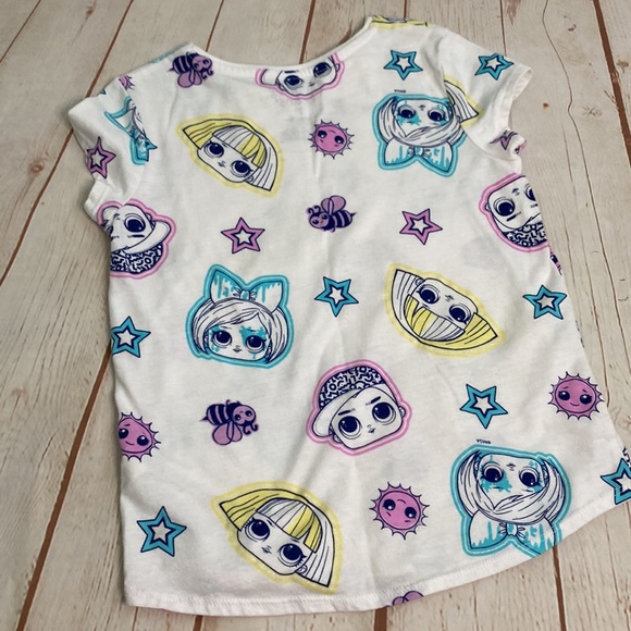 LOL Surprise Allover Face Pink/Blue/Yellow Pastel Doll Tee Shirt - Picture 4 of 4